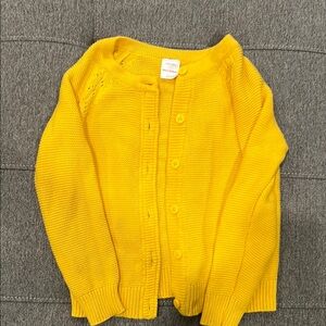 Hanna Andersson girls size 110 (5) Bright Yellow Knit Cardigan